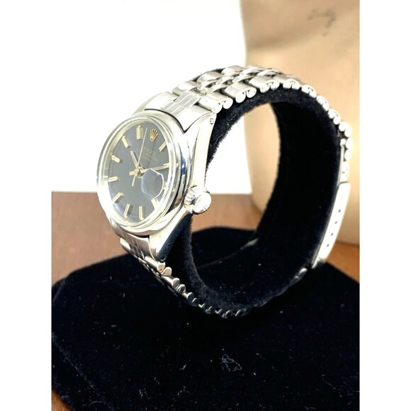 Rolex Women's Watch 6517 Oyster Perpetual Date Blue Dial Swiss Automatic 25mm - Picture 2 of 13